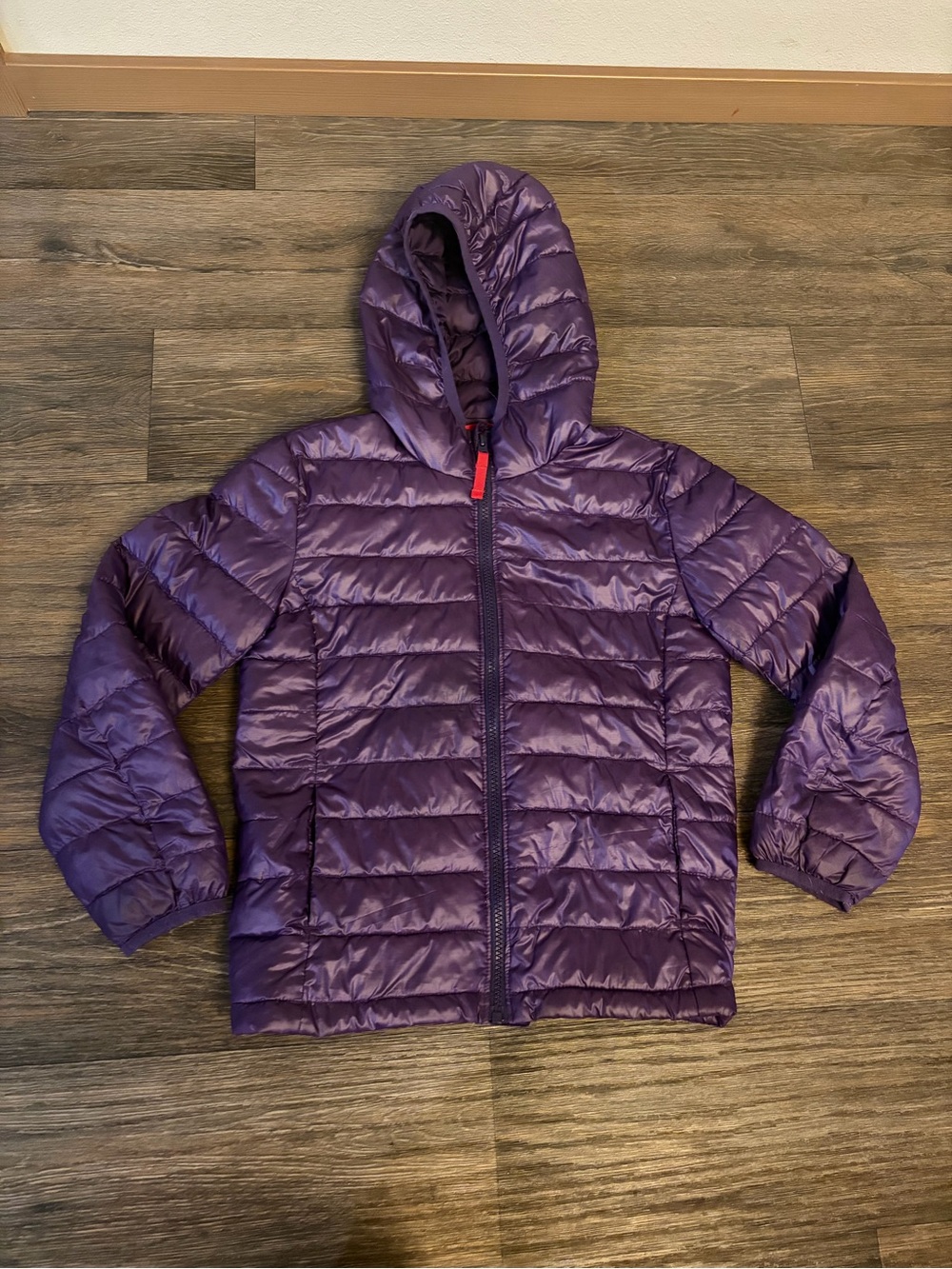 Primary Girls Lightweight Purple Outdoors Puffer Jacket Size 8-9